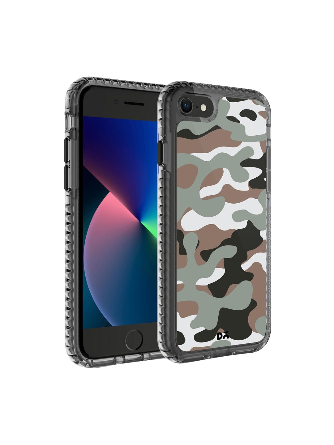 

DailyObjects Grey Printed Camouflage Army Stride 2.0 iPhone 7 Phone Case