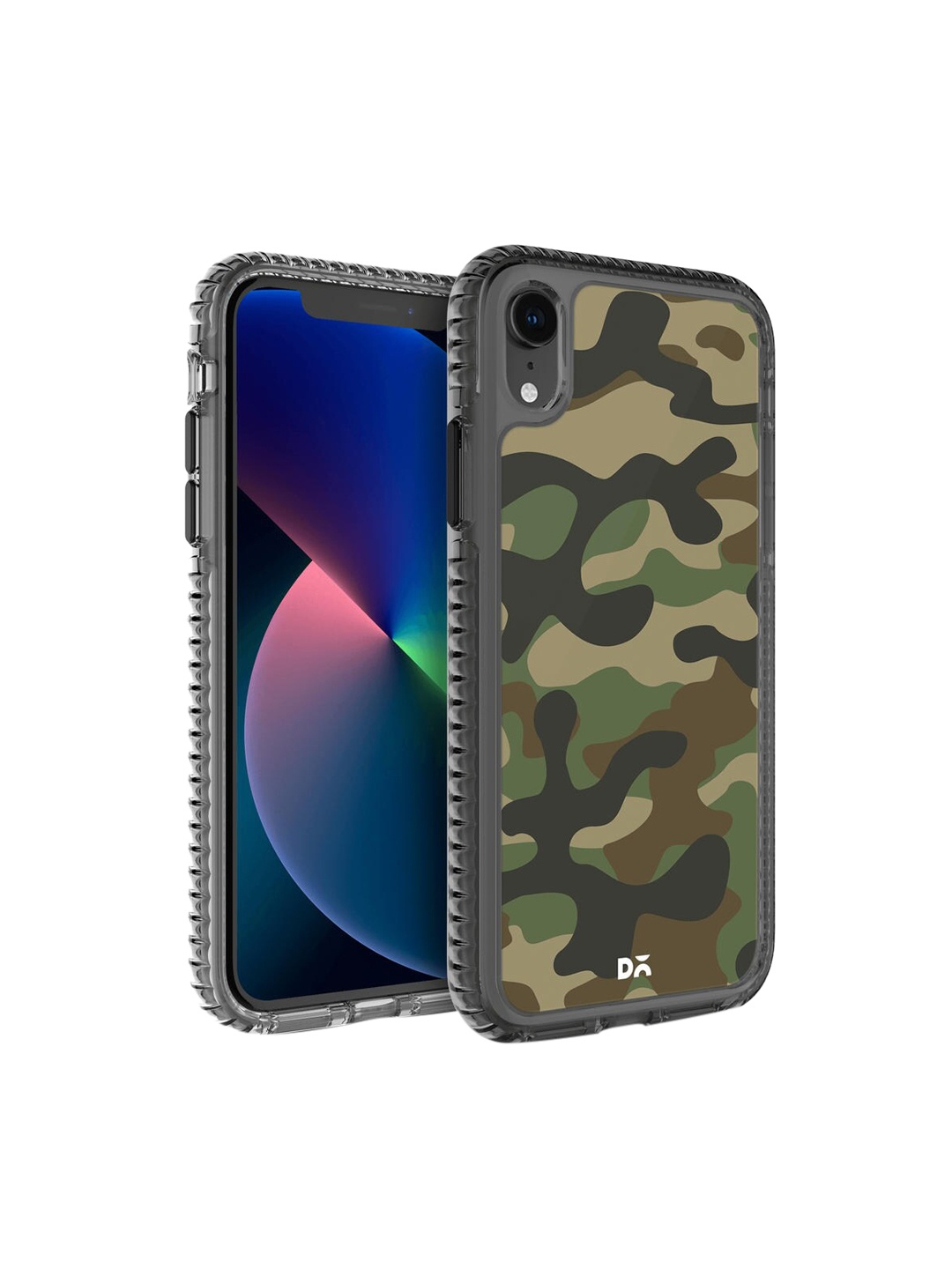 

DailyObjects Olive-Green Printed Camouflage Stride 2.0 iPhone XR Phone Case, Multi