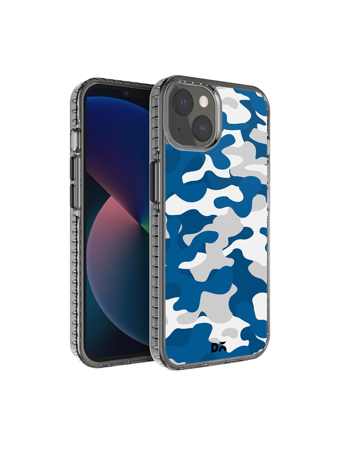 

DailyObjects Blue Printed Camouflage Stride 2.0 iPhone 13 Mini Phone Case, Multi