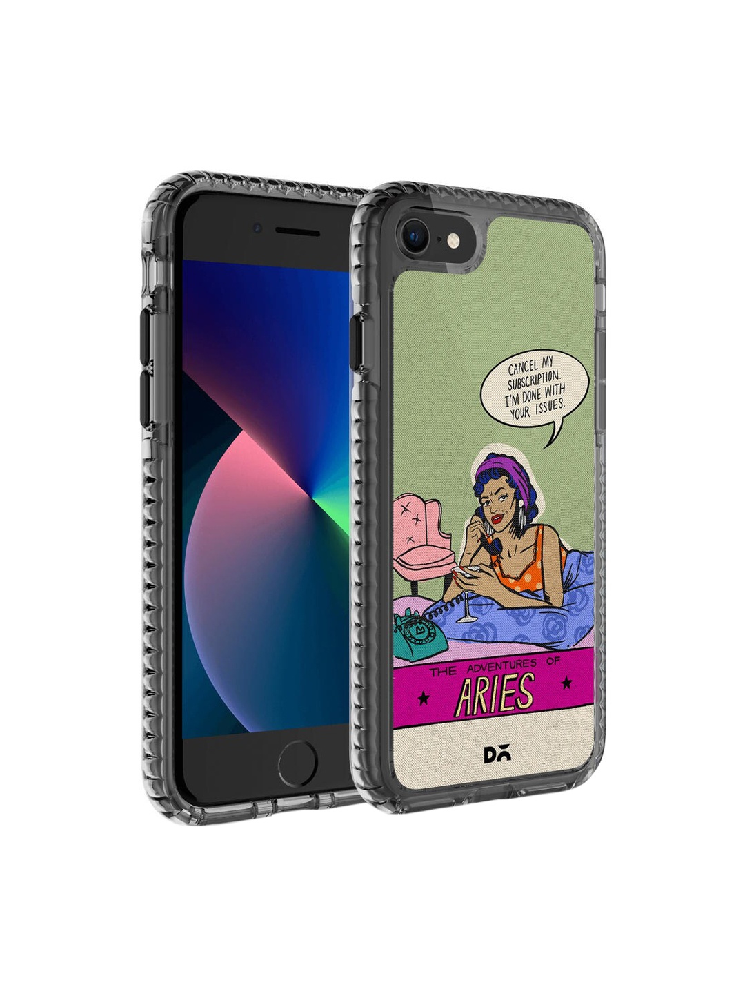 

DailyObjects Green & Pink Printed Aries Stride 2.0 iPhone 7 Phone Case