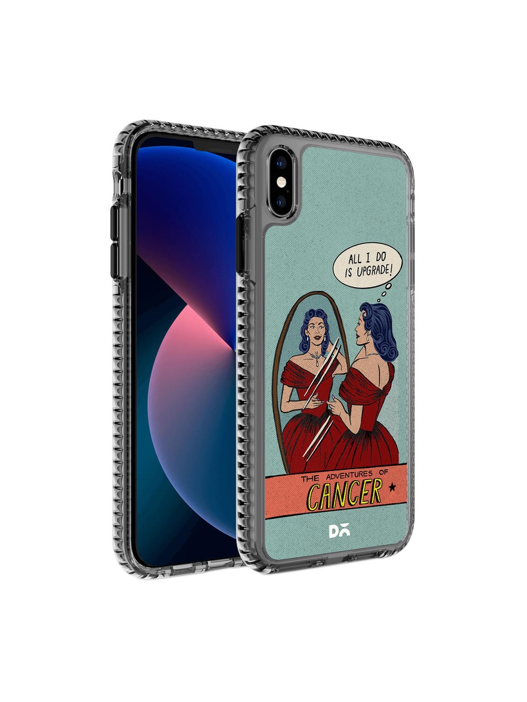 

DailyObjects Red & Orange Printed Cancer Stride 2.0 iPhone X Phone Case, Multi