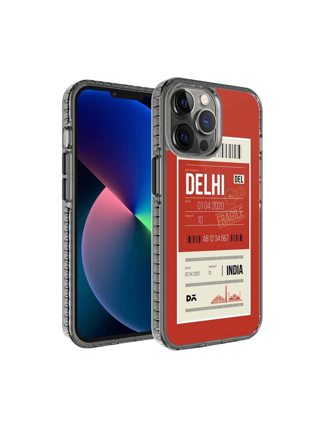 

DailyObjects Red Printed Delhi City Tag Stride 2.0 iPhone 12 Pro Phone Case