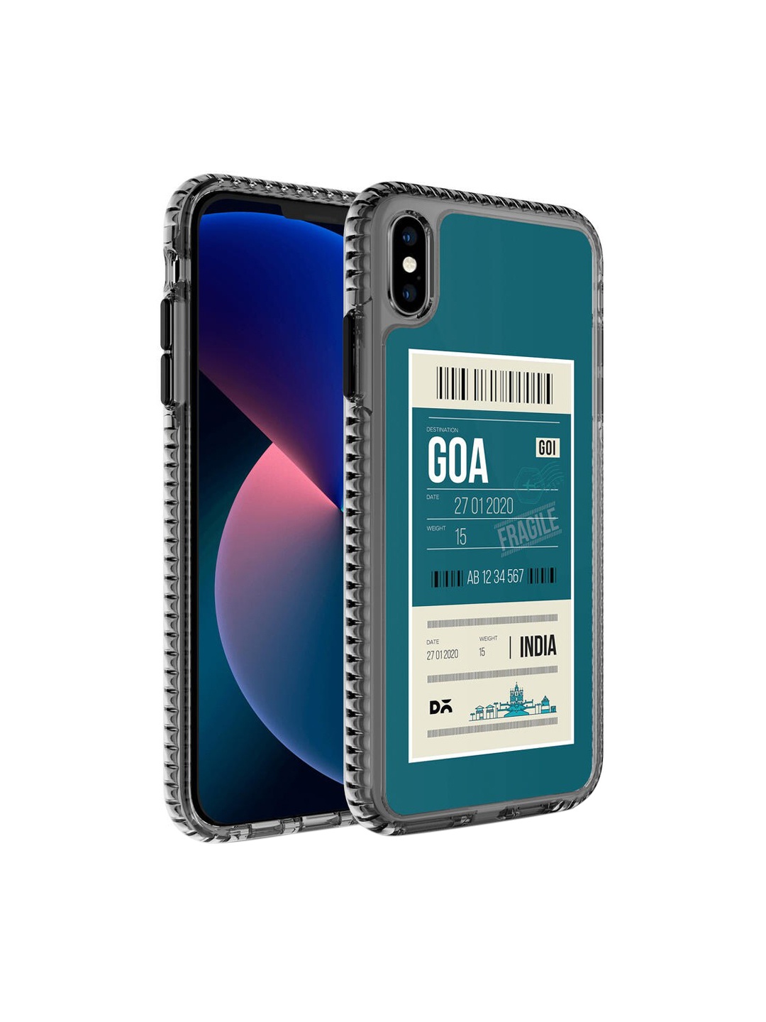

DailyObjects Blue & White Printed iPhone XS Phone Case
