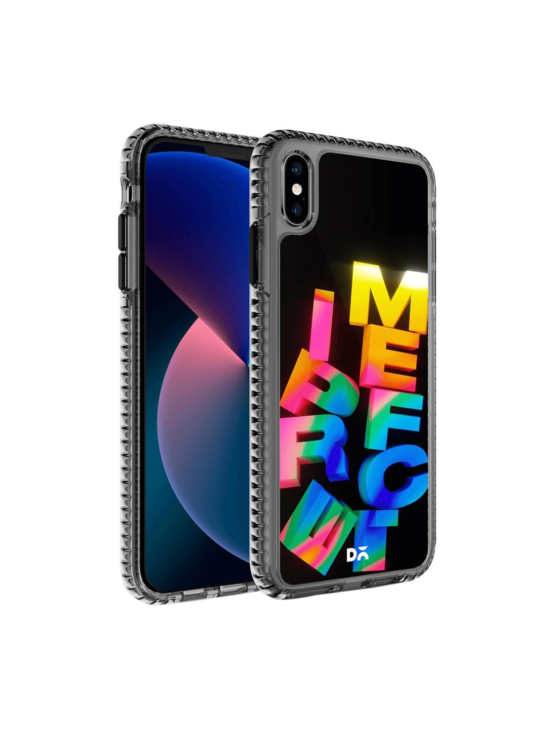

DailyObjects Black & Blue Printed iPhone X Phone Case