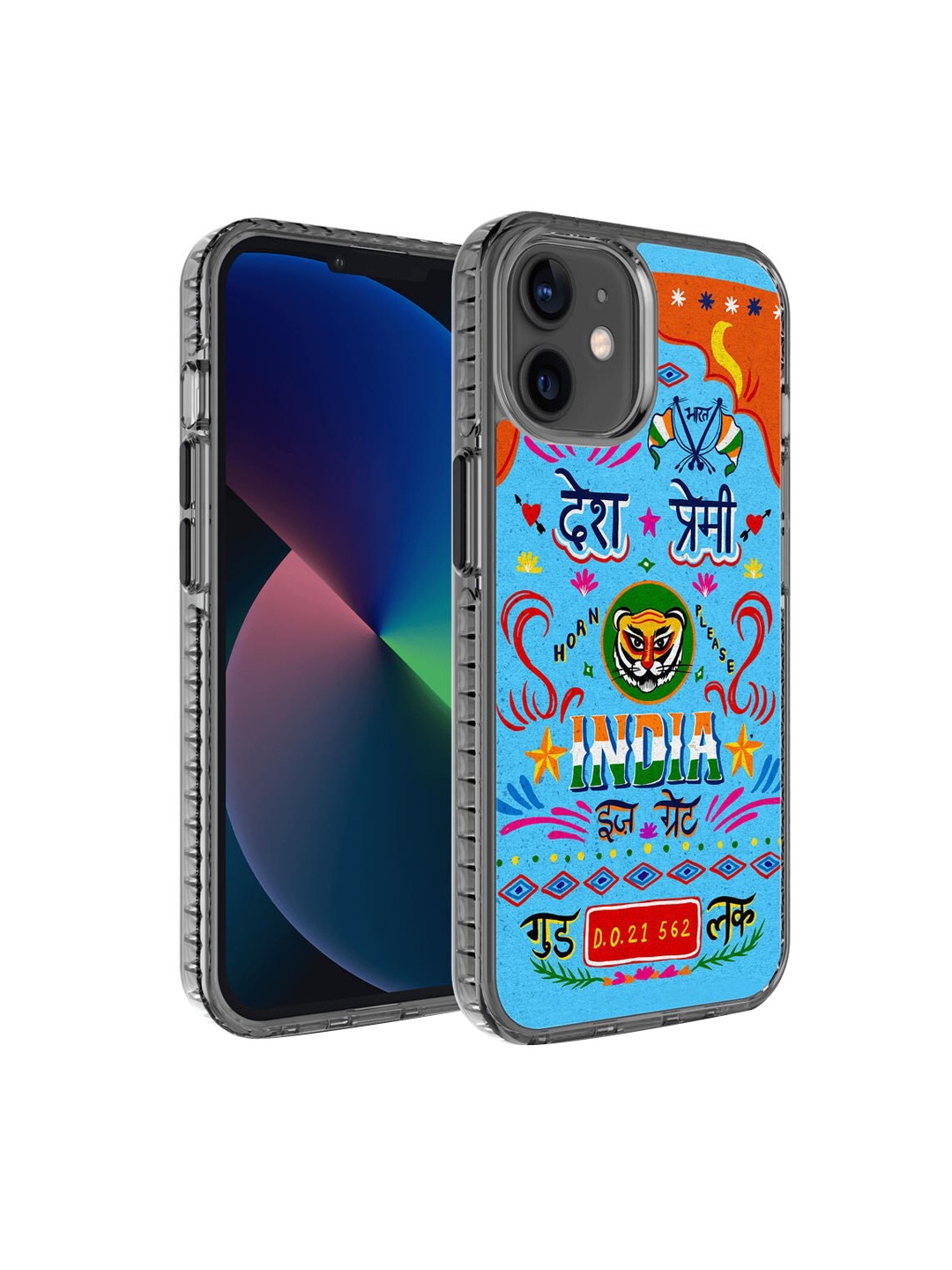 

DailyObjects Blue & Red Printed iPhone 12 Mini Phone Case