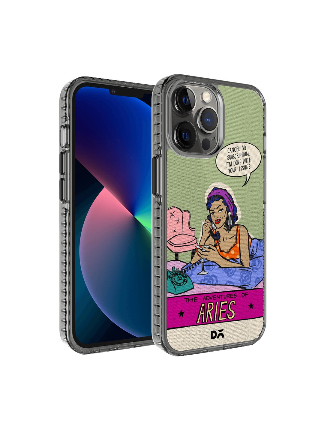 

DailyObjects Green & Pink Printed Aries Stride 2.0 iPhone 12 Pro Phone Case