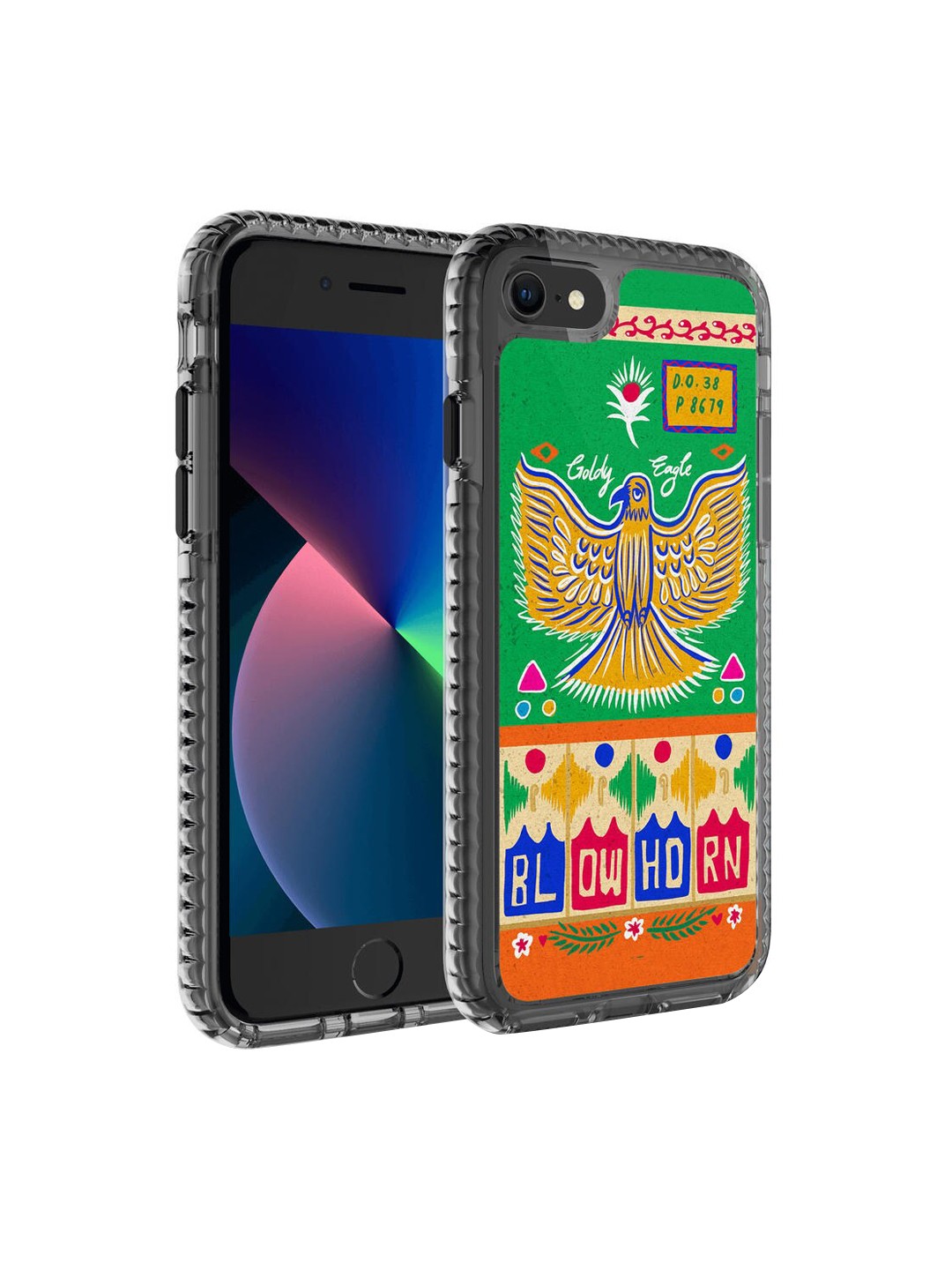 

DailyObjects Green & Red Printed iPhone SE 2020 Phone Case