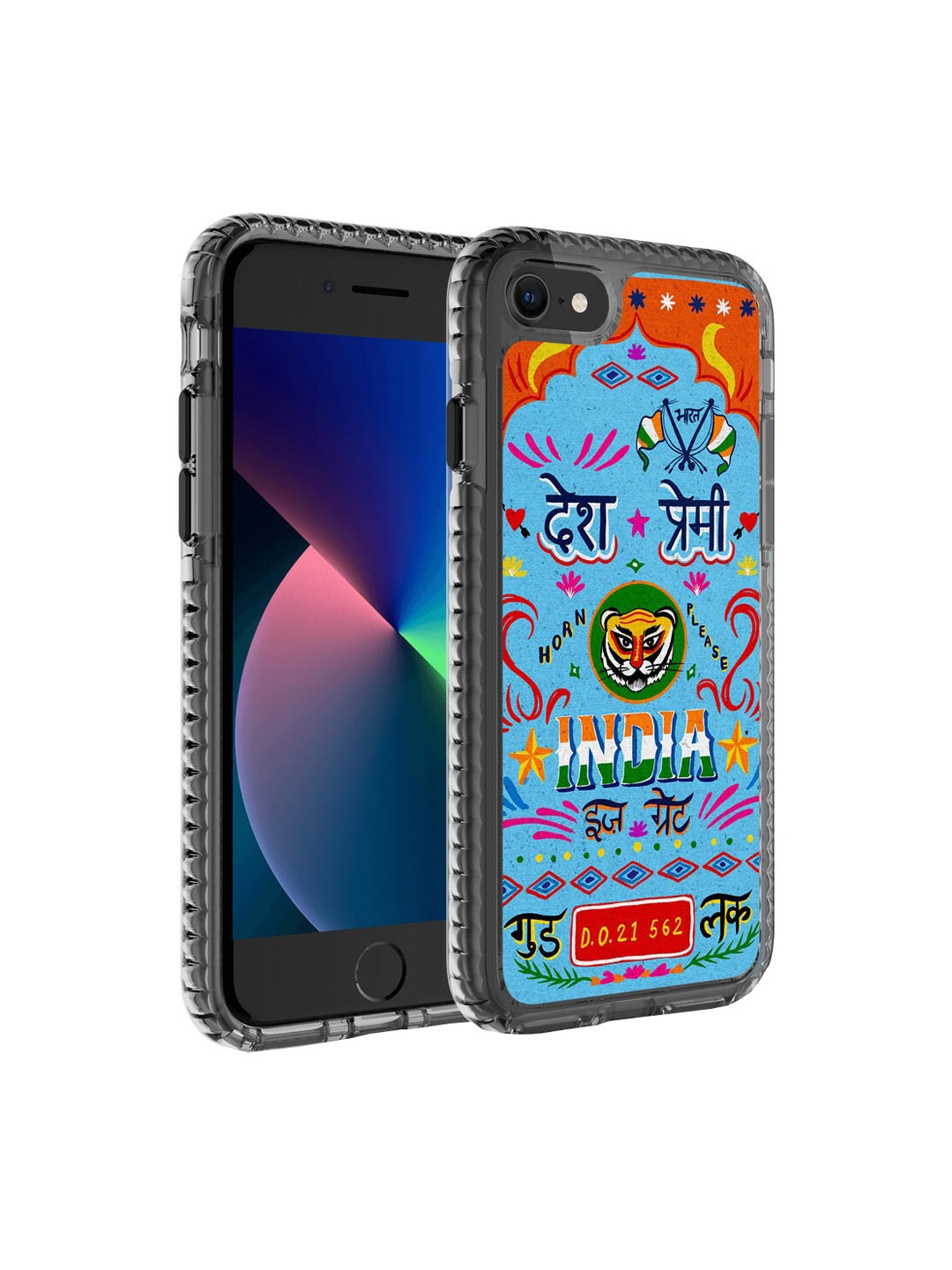 

DailyObjects Blue & Orange Desh Premi Truckback Stride 2.0 iPhone SE 2020 Back Case