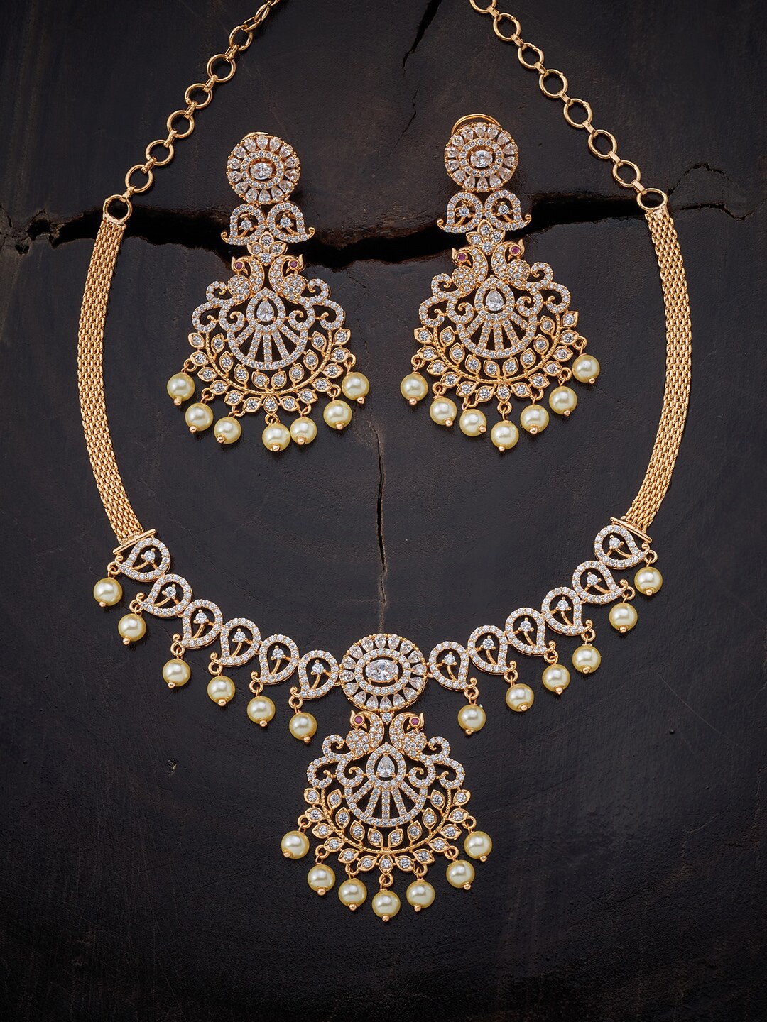 

Kushal's Fashion Jewellery White Gold-Plated Necklace