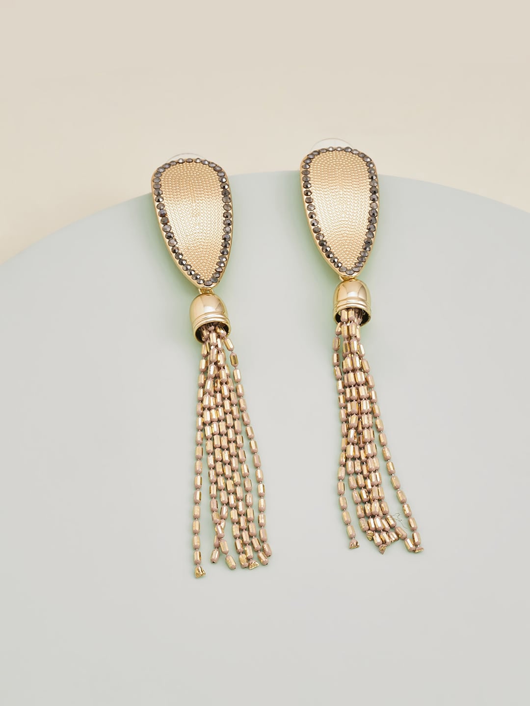 

Kushal's Fashion Jewellery Champagne Contemporary Drop Earrings