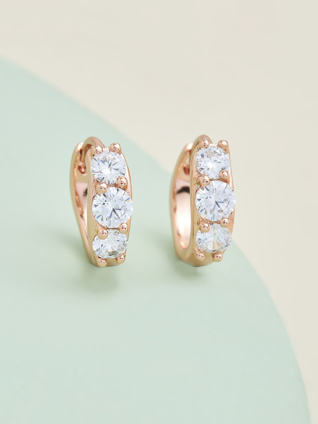

Kushal's Fashion Jewellery White Circular Studs Earrings