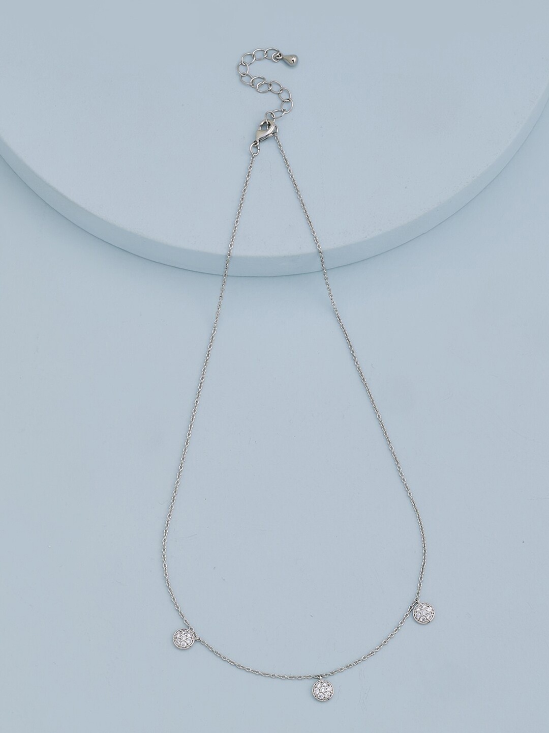 

Kushal's Fashion Jewellery White Rhodium-Plated Chain
