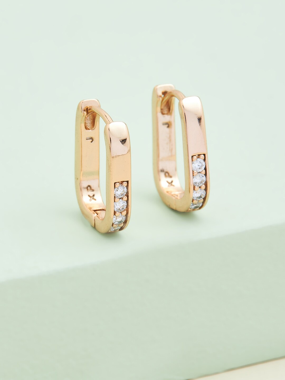 

Kushal's Fashion Jewellery White Square Studs Earrings