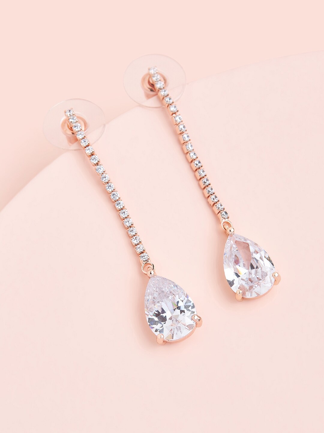 

Kushal's Fashion Jewellery White Contemporary Drop Earrings