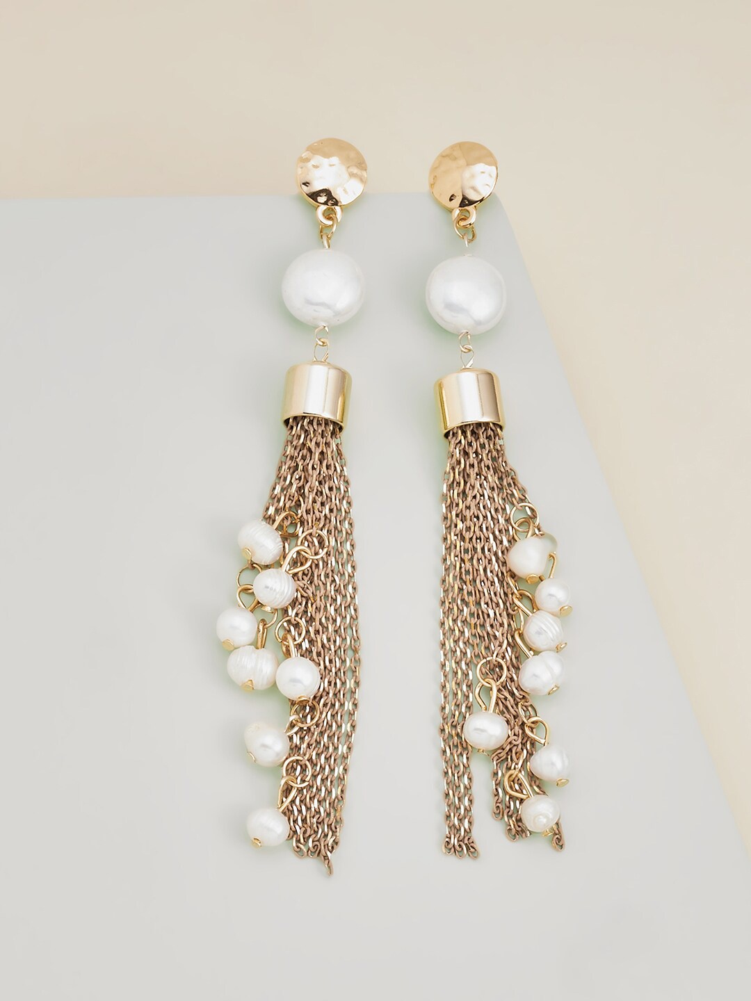 

Kushal's Fashion Jewellery Gold-Plated Contemporary Drop Earrings