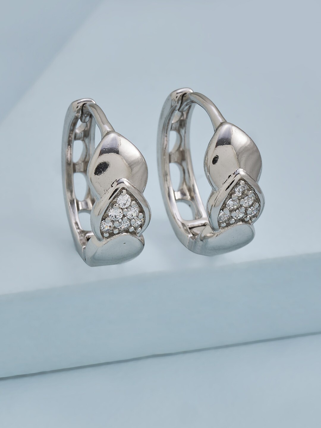 

Kushal's Fashion Jewellery White Circular Studs Earrings