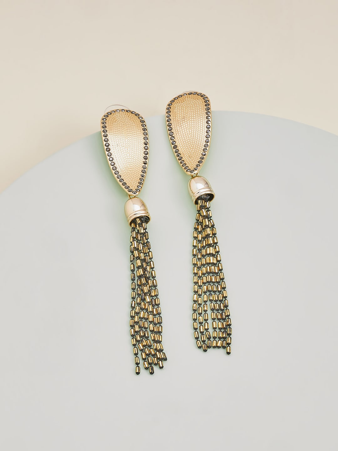 

Kushal's Fashion Jewellery Black Contemporary Drop Earrings