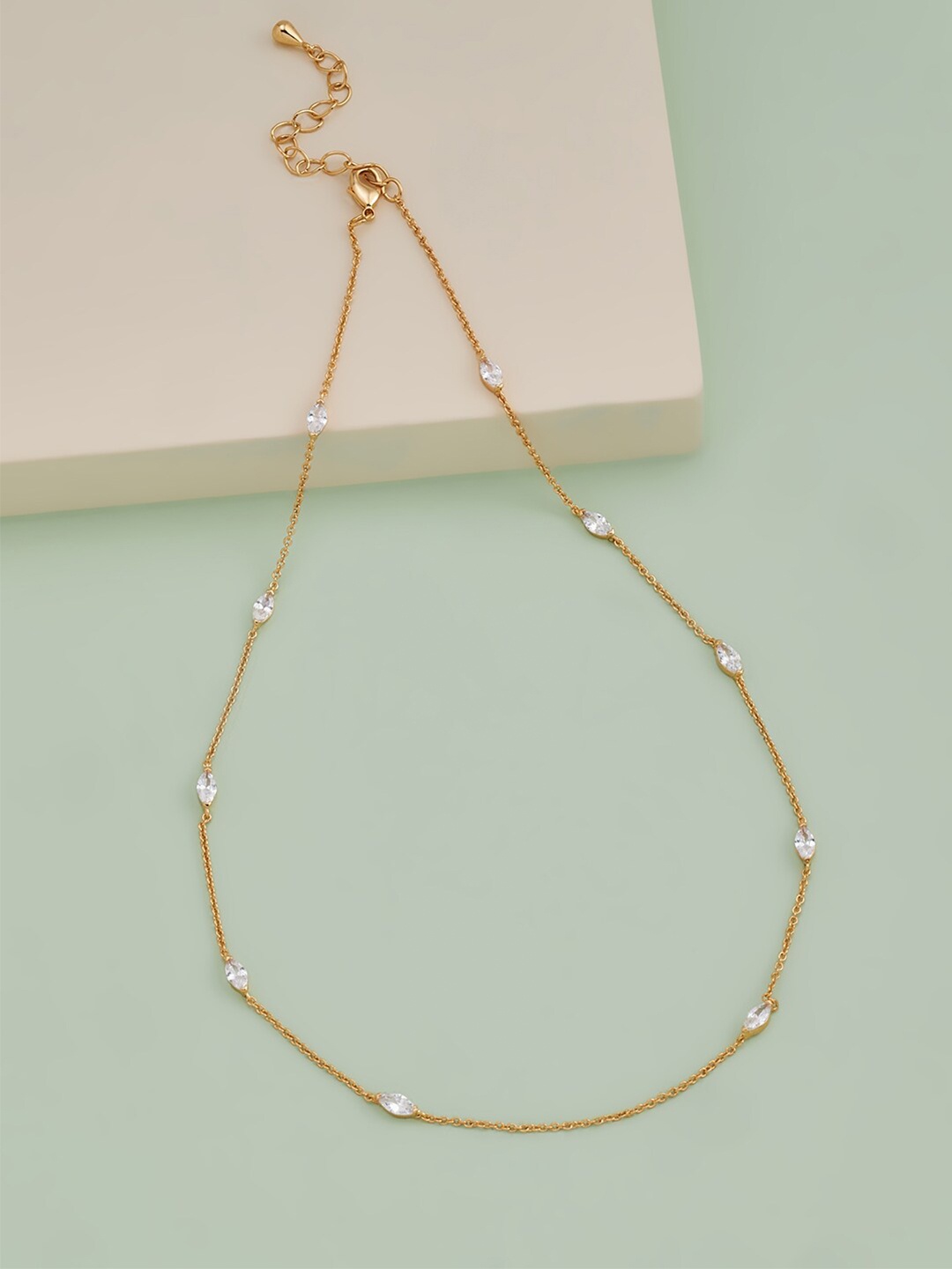 

Kushal's Fashion Jewellery Rose Gold & White Rose Gold-Plated Chain