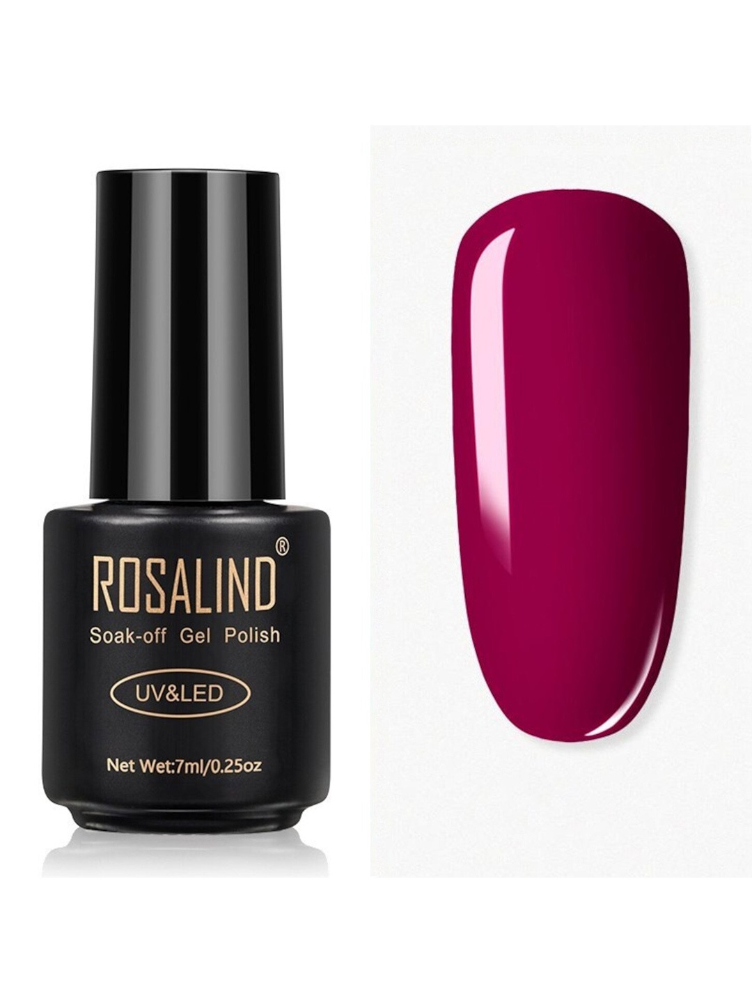 

ROSALIND Long Lasting UV LED Soak-Off Gel Nail Polish - Shade 2602, Maroon