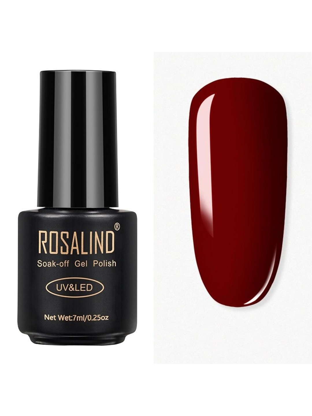 

ROSALIND UV LED Soak-Off Gel Nail Polish 7 ml - 2606, Maroon
