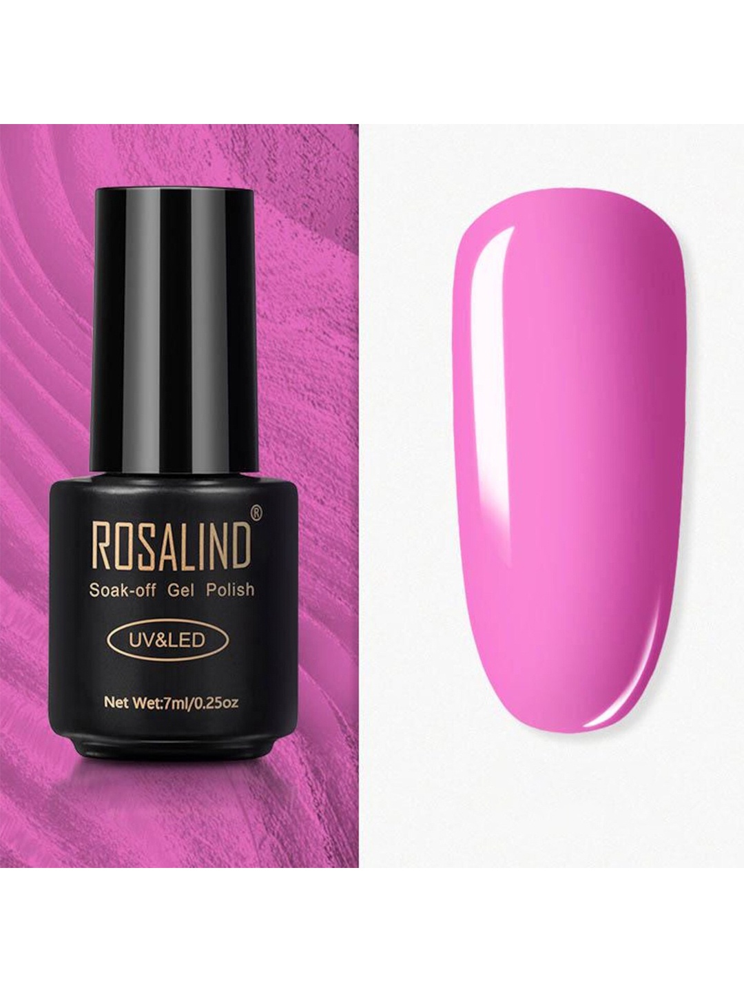 

ROSALIND Long Lasting UV LED Soak-Off Gel Nail Polish - Shade 2555, Pink