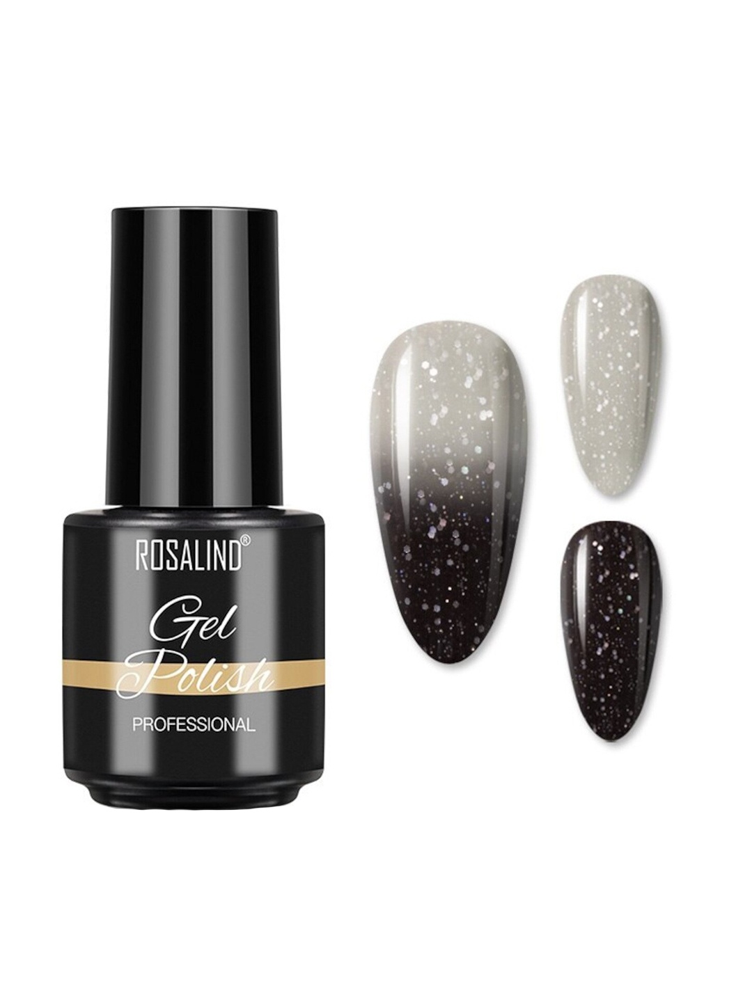 

ROSALIND Long Lasting UV LED Soak-Off Gel Nail Polish - Shade B085, Black