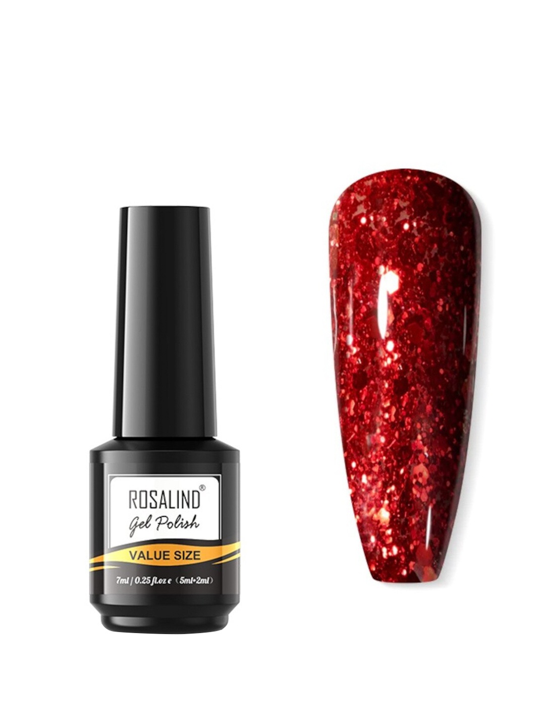 

ROSALIND Long Lasting UV LED Soak-Off Gel Nail Polish - Shade JL068, Red