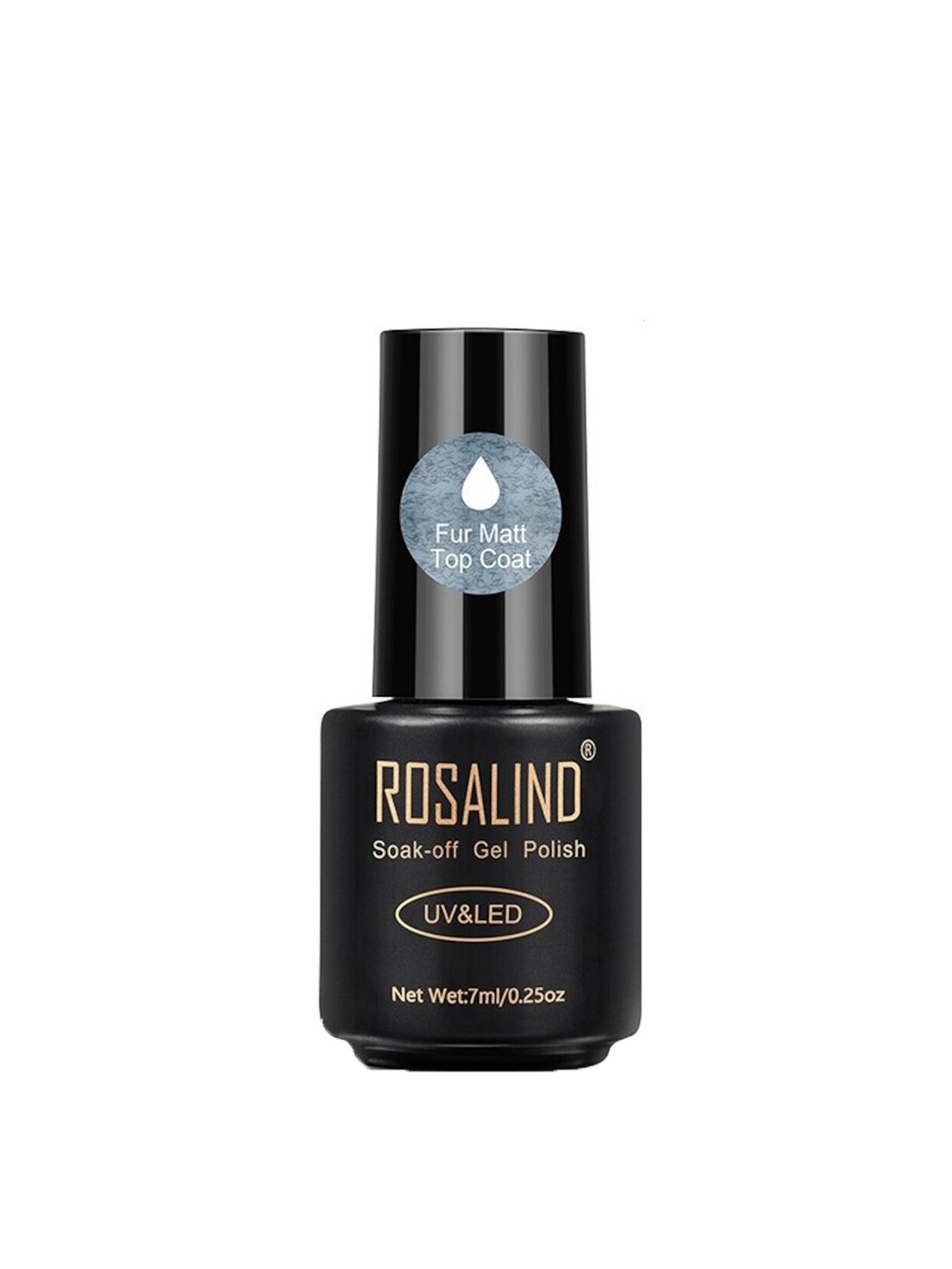 

ROSALIND UV LED Fur Matte Top Coat Soak-Off Gel Nail Polish 7 ml - RCFMTOP, Transparent