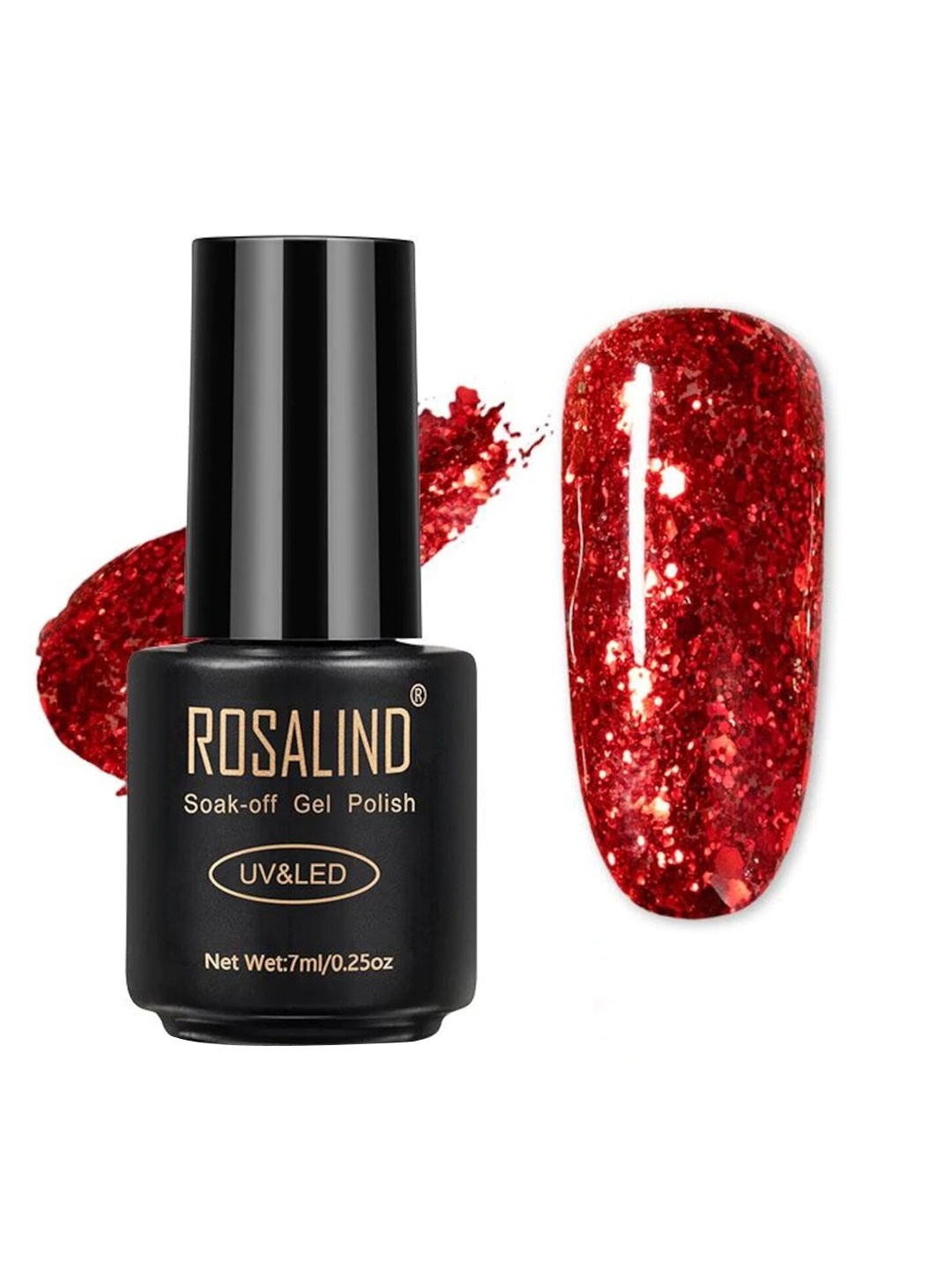 

ROSALIND Long Lasting UV LED Soak-Off Gel Nail Polish - Shade W10, Red