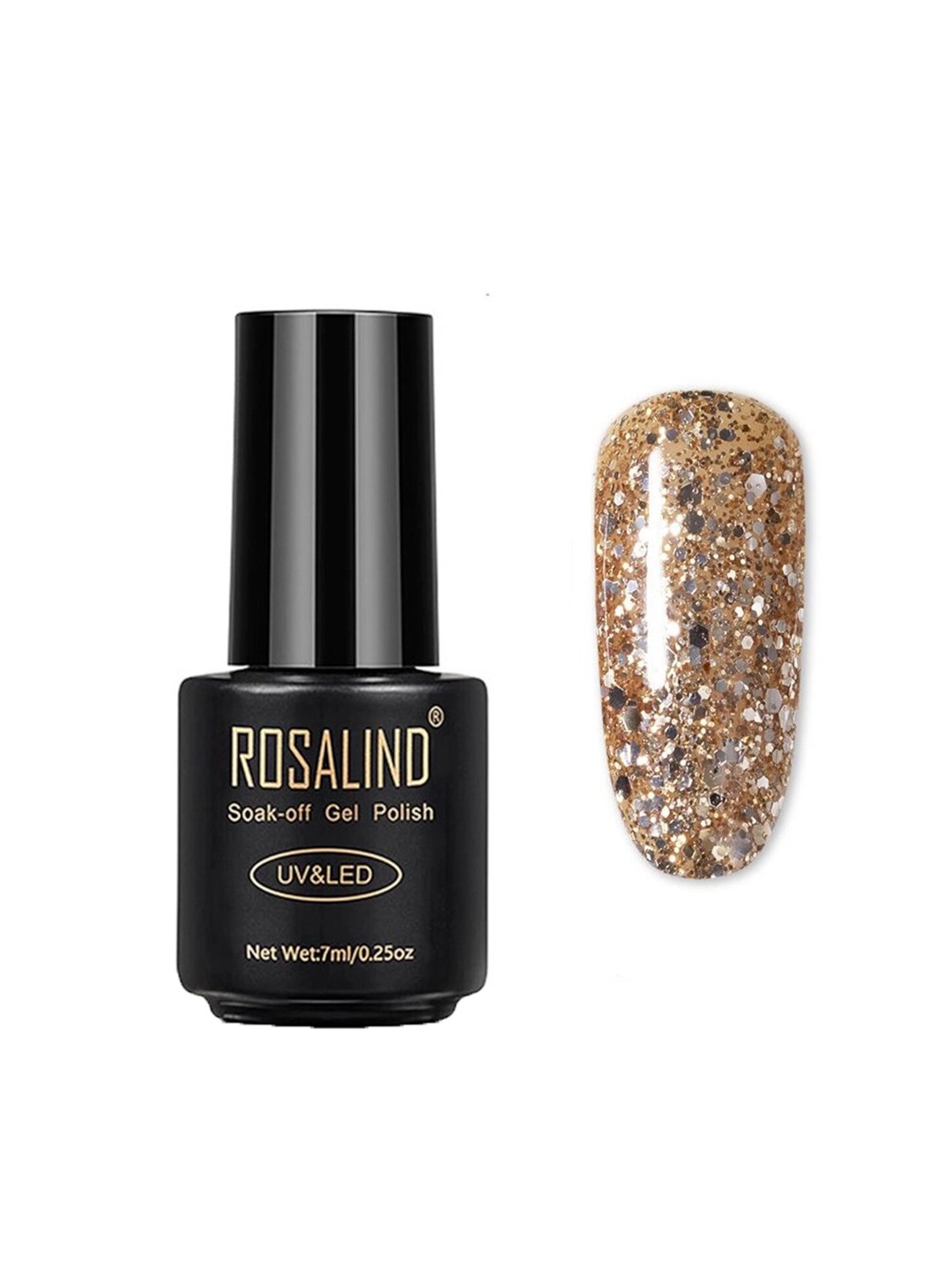 

ROSALIND Long Lasting UV LED Soak-Off Gel Nail Polish - Shade W11, Gold