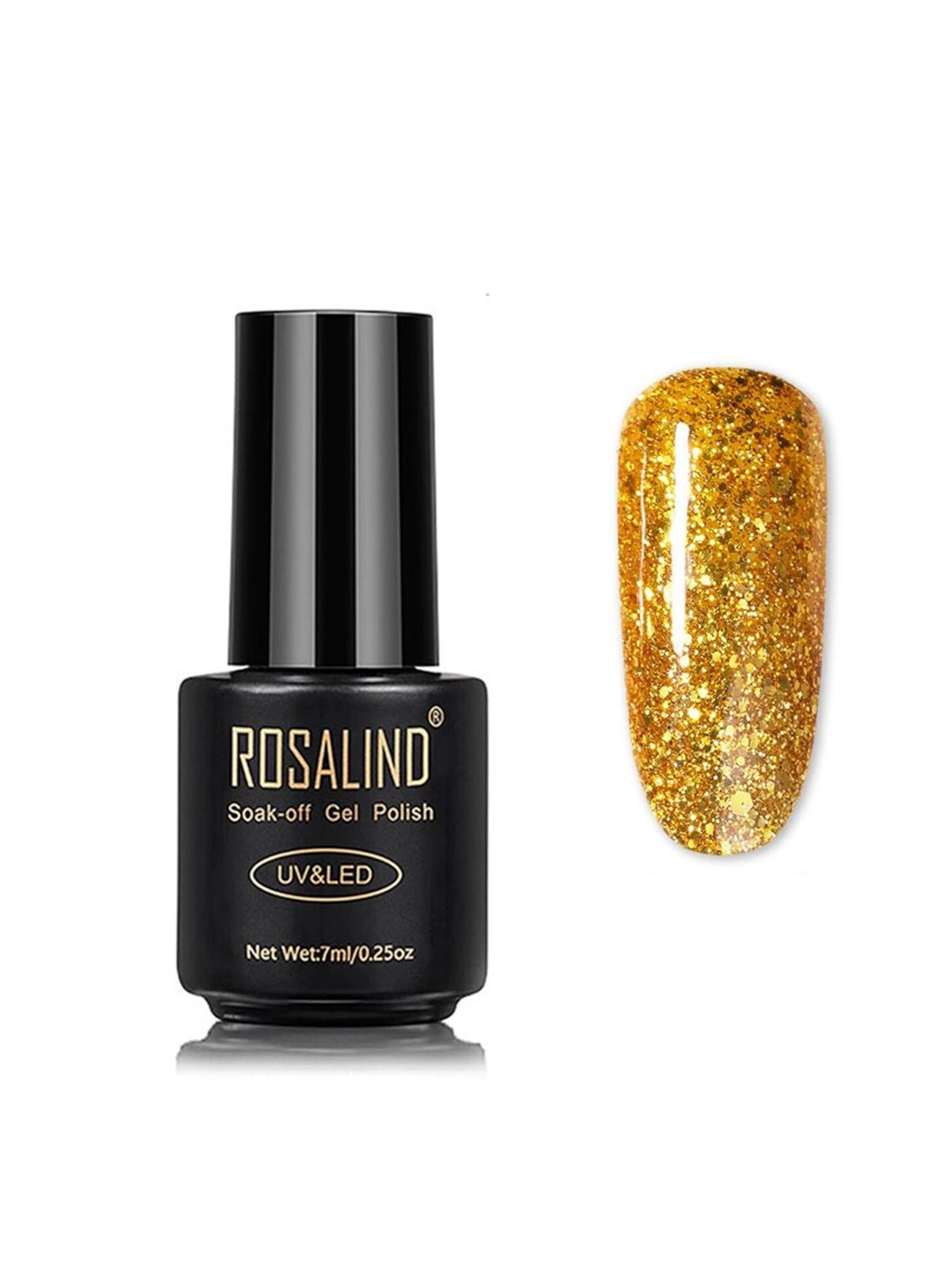 

ROSALIND Long Lasting UV LED Soak-Off Gel Nail Polish - Shade W15, Gold