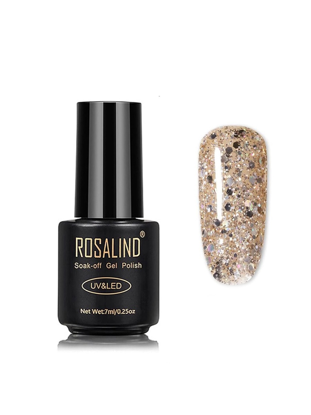 

ROSALIND Long Lasting UV LED Soak-Off Gel Nail Polish - Shade W13, Gold