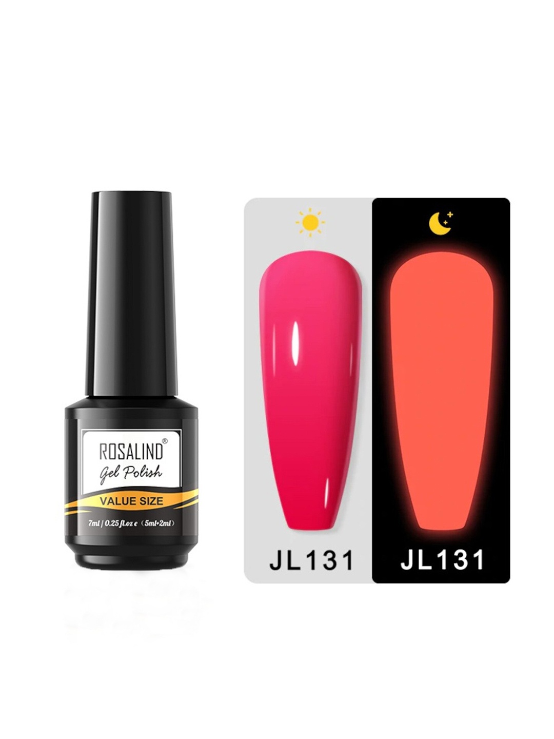 

ROSALIND Value Size Luminous Series Long Lasting UV LED Gel Nail Polish - Shade JL131, Pink