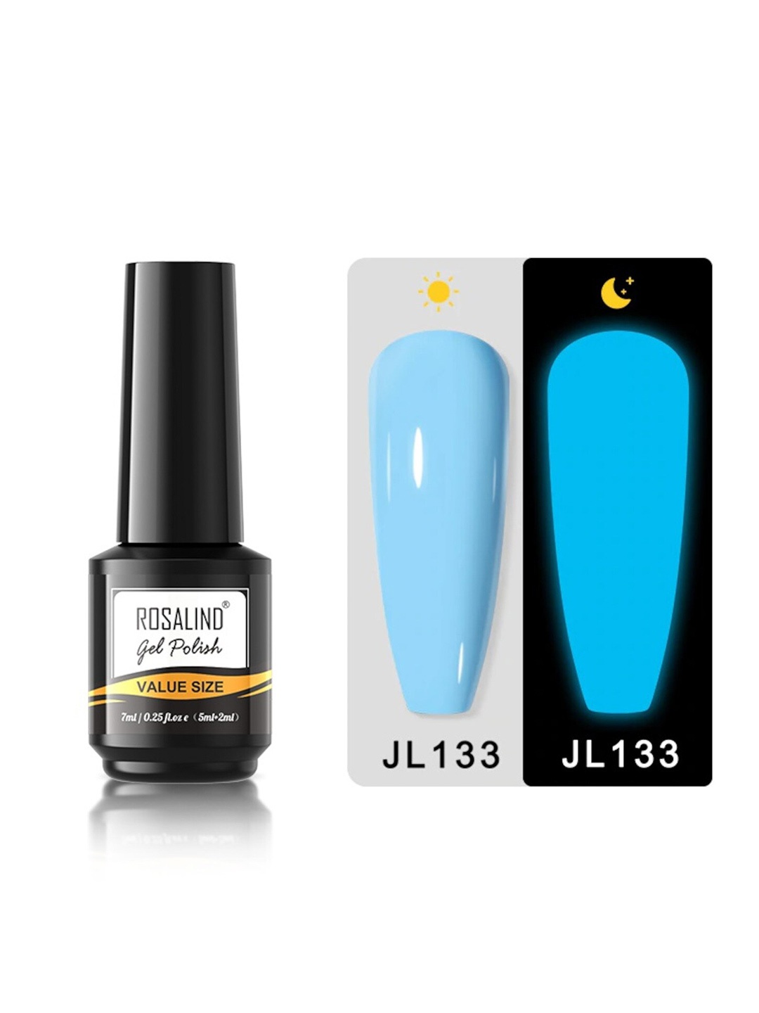 

ROSALIND Value Size Luminous Series Long Lasting UV LED Gel Nail Polish - Shade JL133, Blue