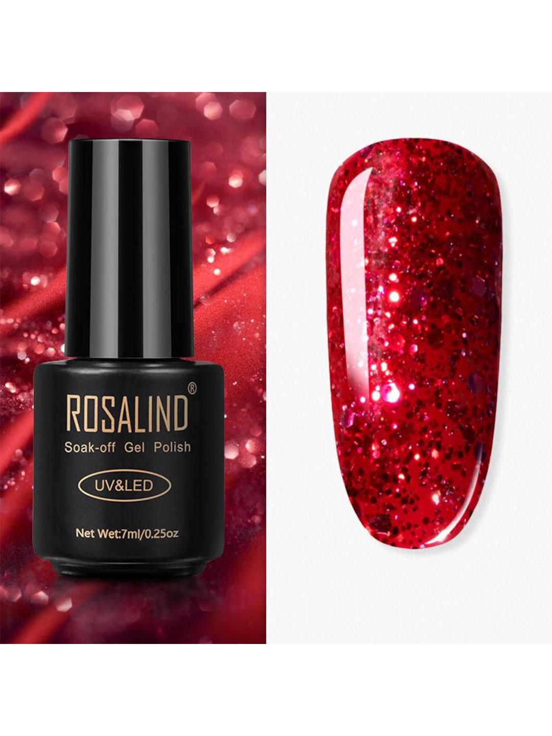 

ROSALIND UV LED Gel Nail Polish - 1852 - 7 ml, Multi