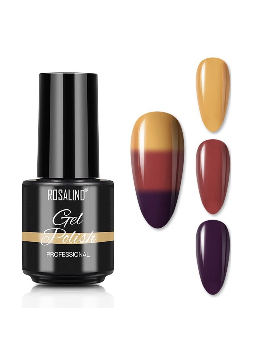 

ROSALIND Long Lasting Colour-Changing UV LED Soak-Off Gel Nail Polish - Shade B075, Mustard