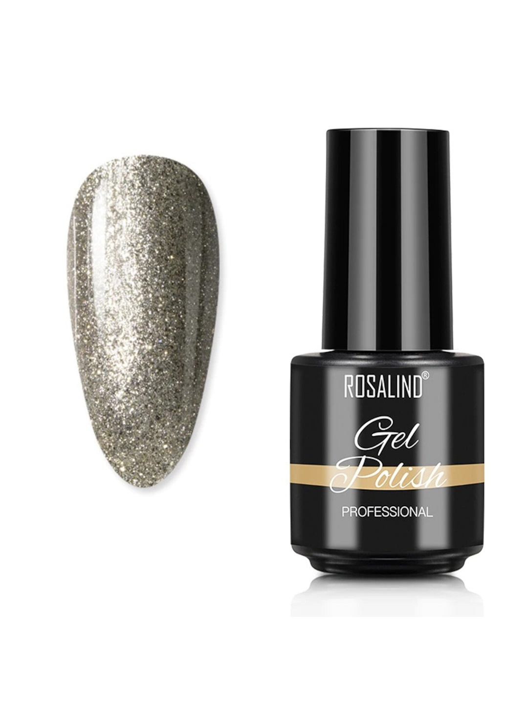 

ROSALIND Long Lasting UV LED Soak-Off Gel Nail Polish - Shade B048, Silver
