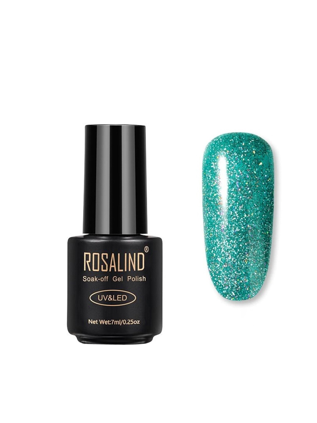 

ROSALIND Long Lasting UV LED Soak-Off Gel Nail Polish - Rainbow Gum R13, Green