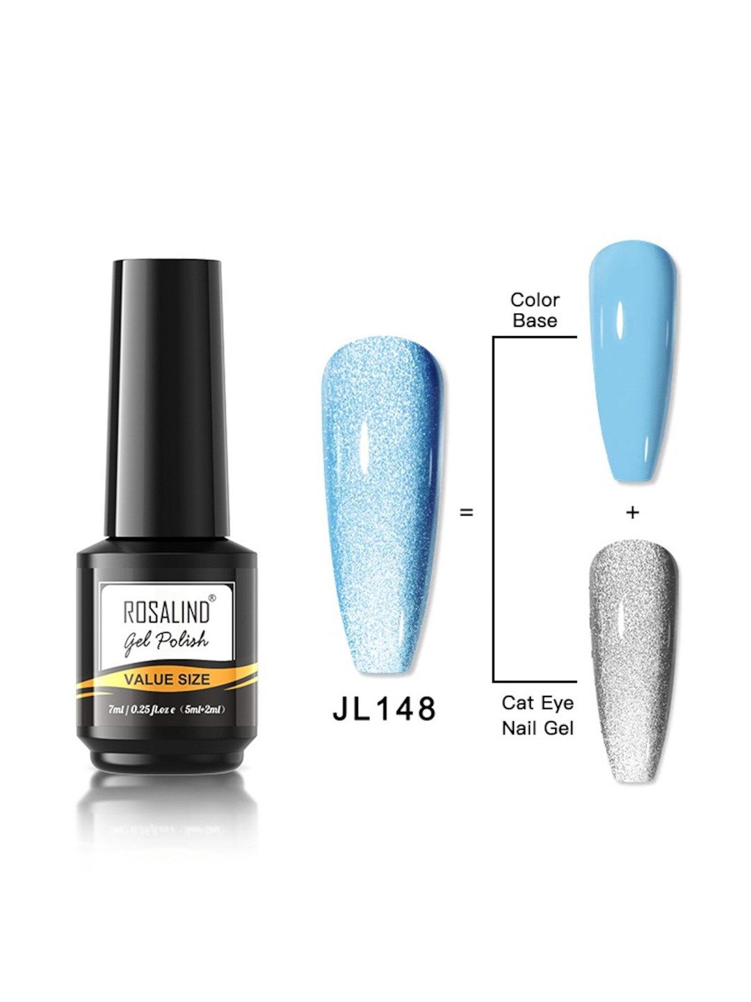 

ROSALIND Value Size UV LED Nail Polish 7 ml - JL148, Blue