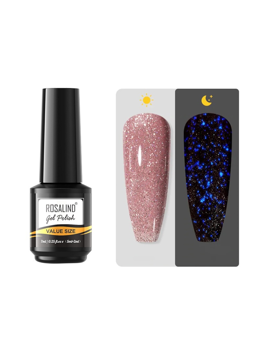 

ROSALIND Luminous Series Value Size UV LED Gel Nail Polish 7 ml - JL145, Pink