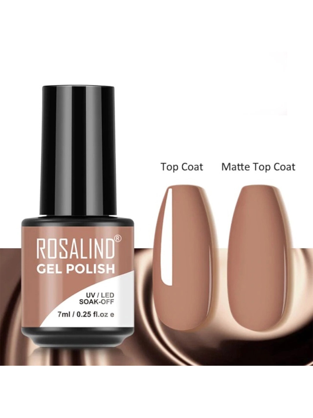 

ROSALIND Soak-Off UV LED Gel Nail Polish 7 ml - S039, Brown