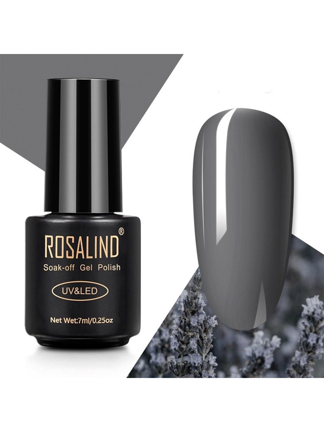 

ROSALIND Long Lasting UV LED Soak-Off Gel Nail Polish - Shade 2916, Grey