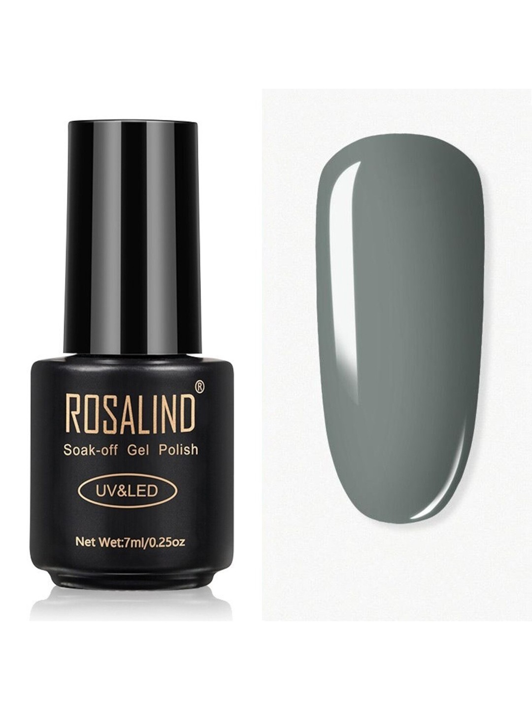 

ROSALIND Long Lasting UV LED Soak-Off Gel Nail Polish - Shade 2918, Grey