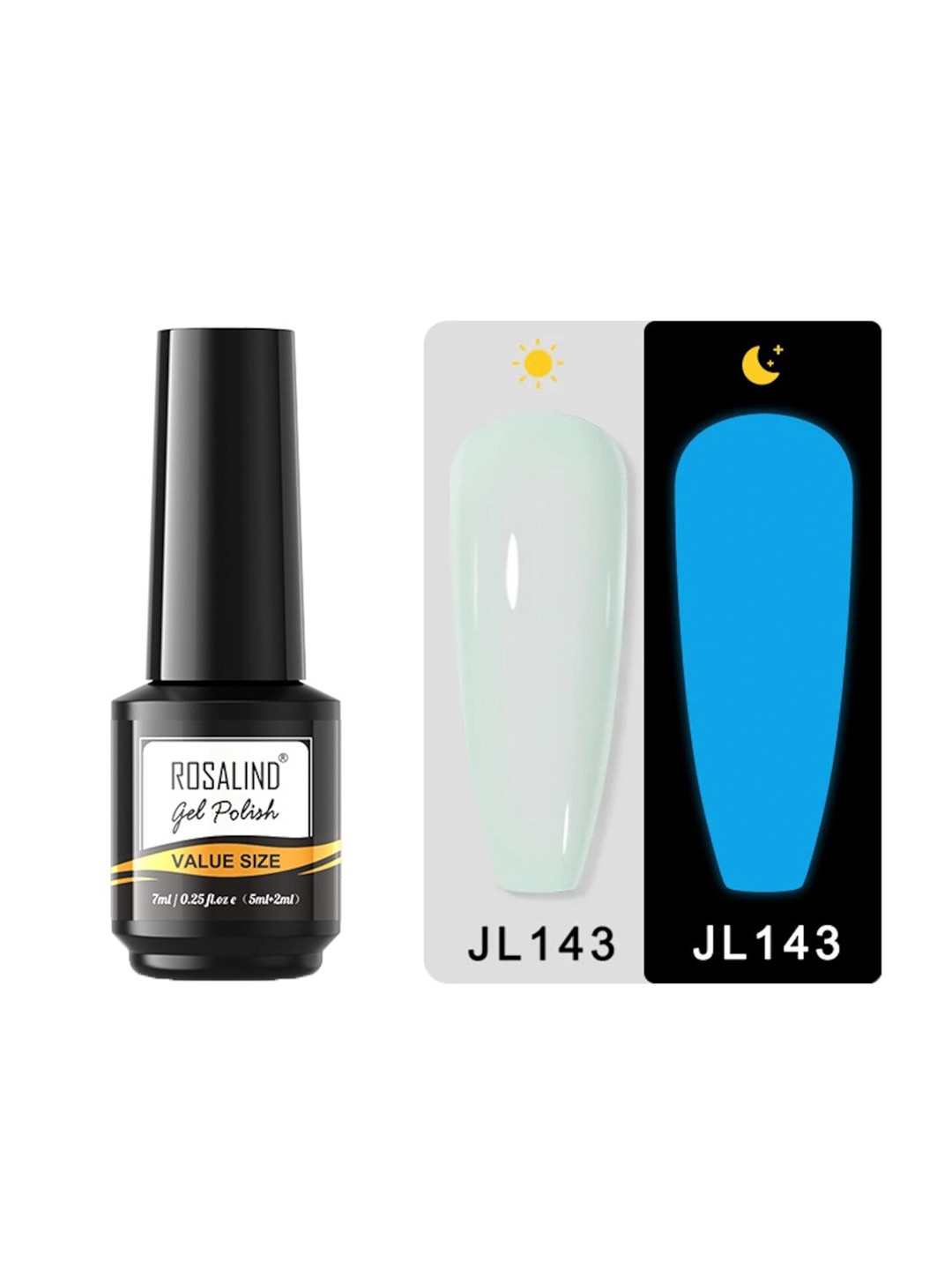 

ROSALIND Value Size Luminous Series Long Lasting UV LED Gel Nail Polish - Shade JL143, Blue