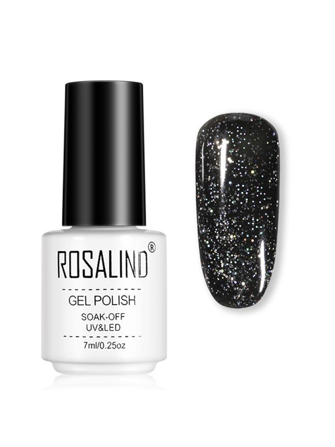 

ROSALIND Long Lasting UV LED Soak-Off Gel Nail Polish - Shade A732, Black