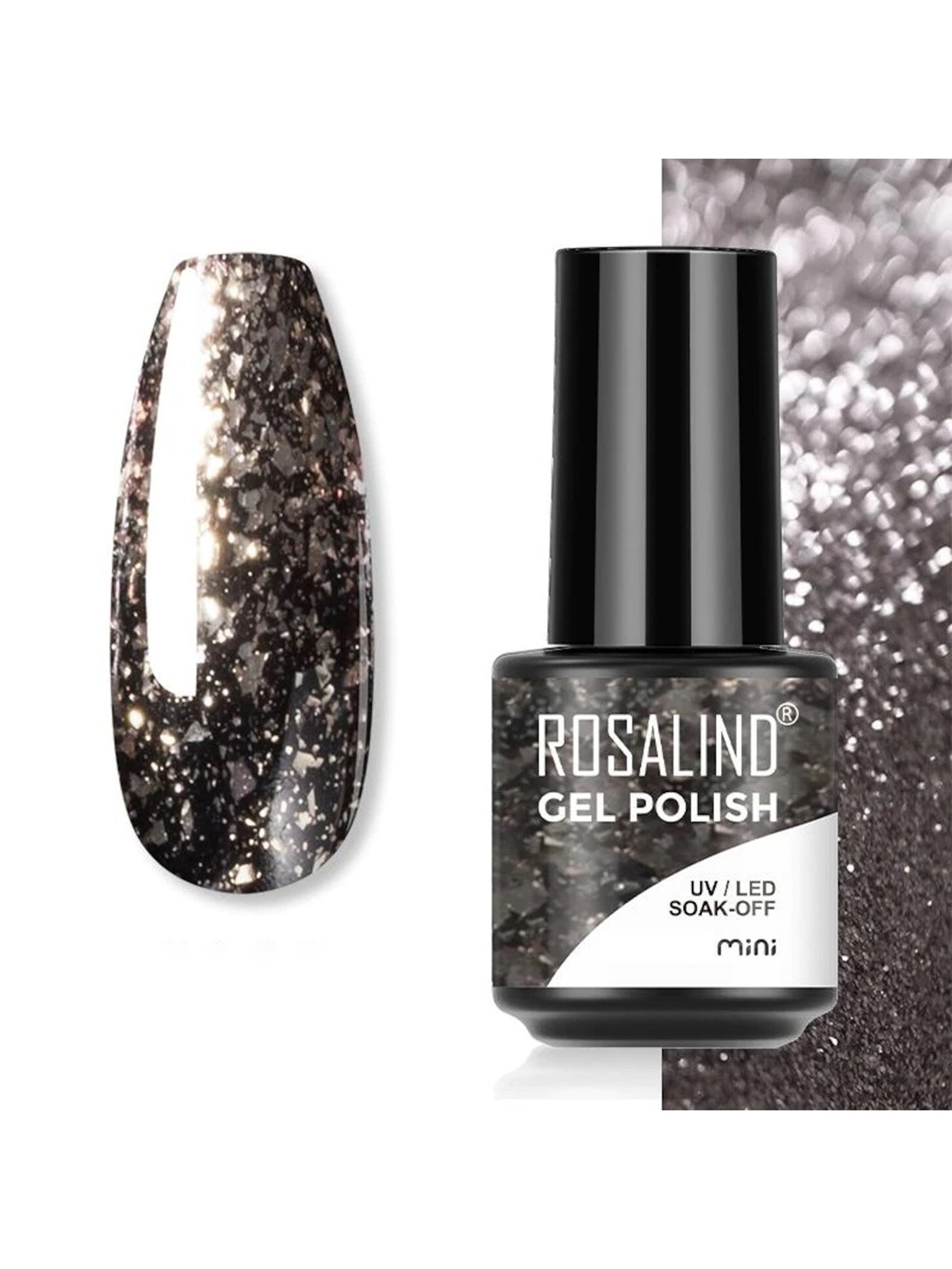 

ROSALIND Long Lasting UV LED Soak-Off Gel Nail Polish - Shade S068, Grey