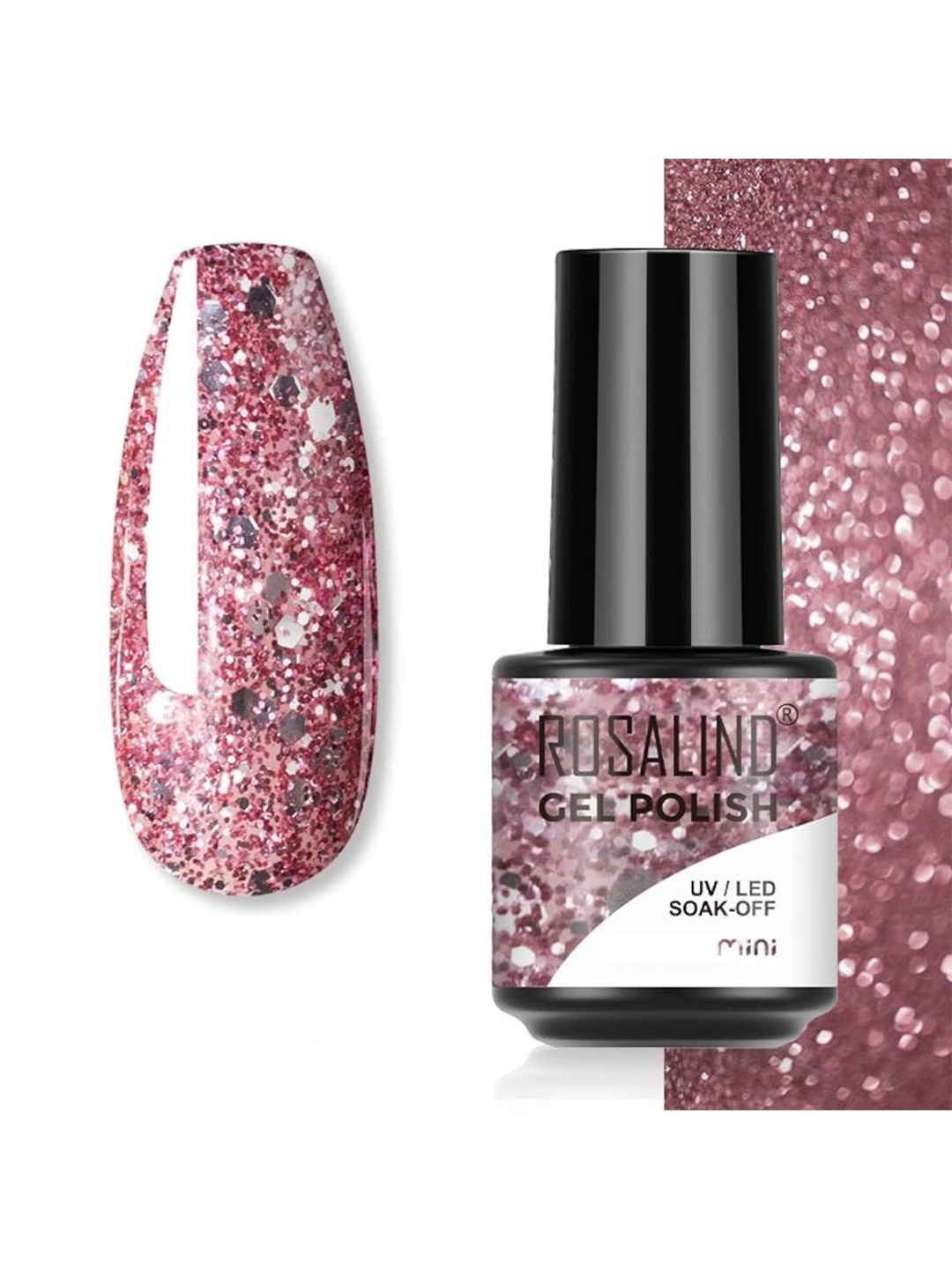 

ROSALIND Long Lasting UV LED Soak-Off Gel Nail Polish - Shade S044, Pink