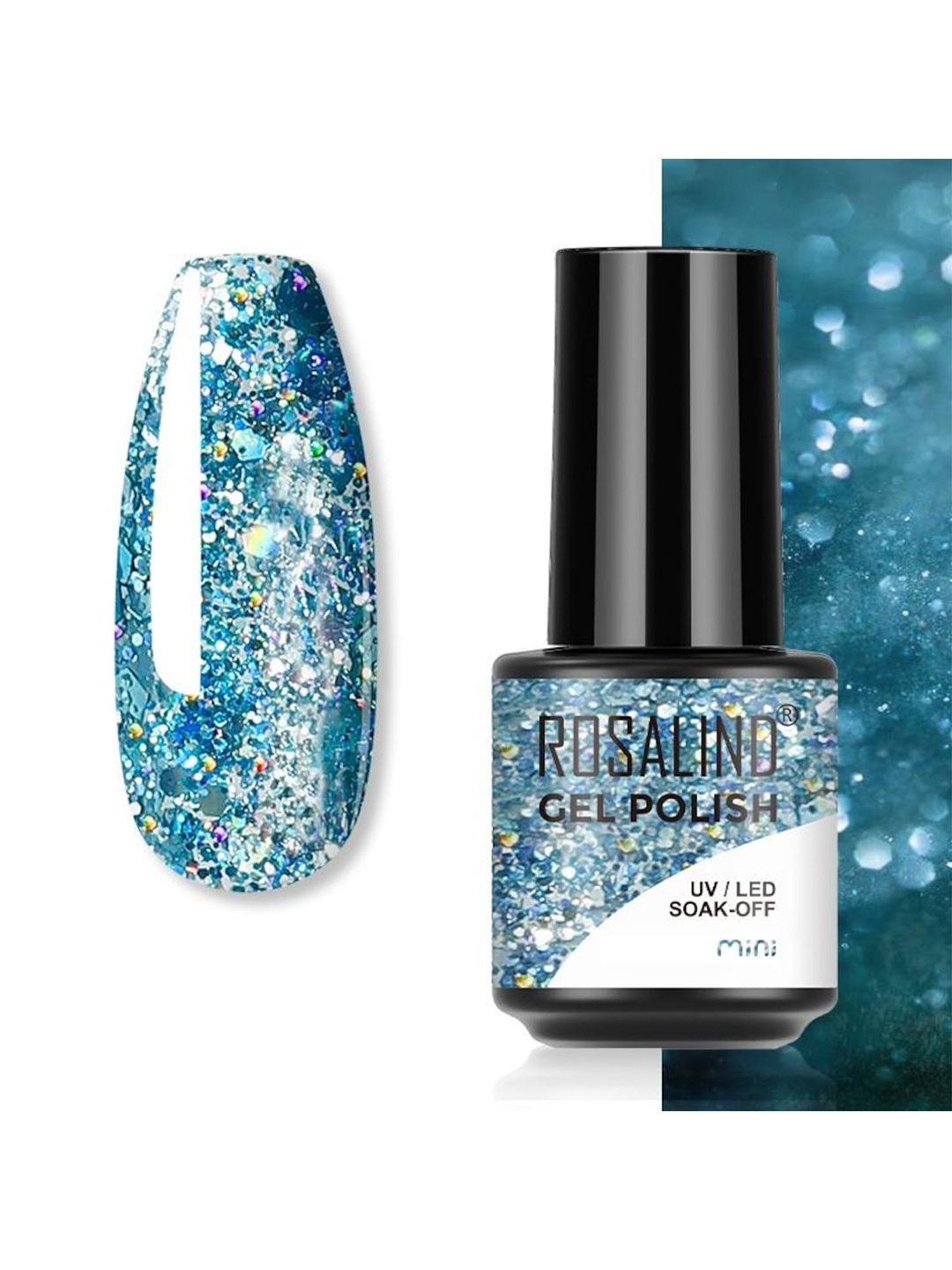 

ROSALIND Long Lasting UV LED Soak-Off Gel Nail Polish - Shade S042, Blue