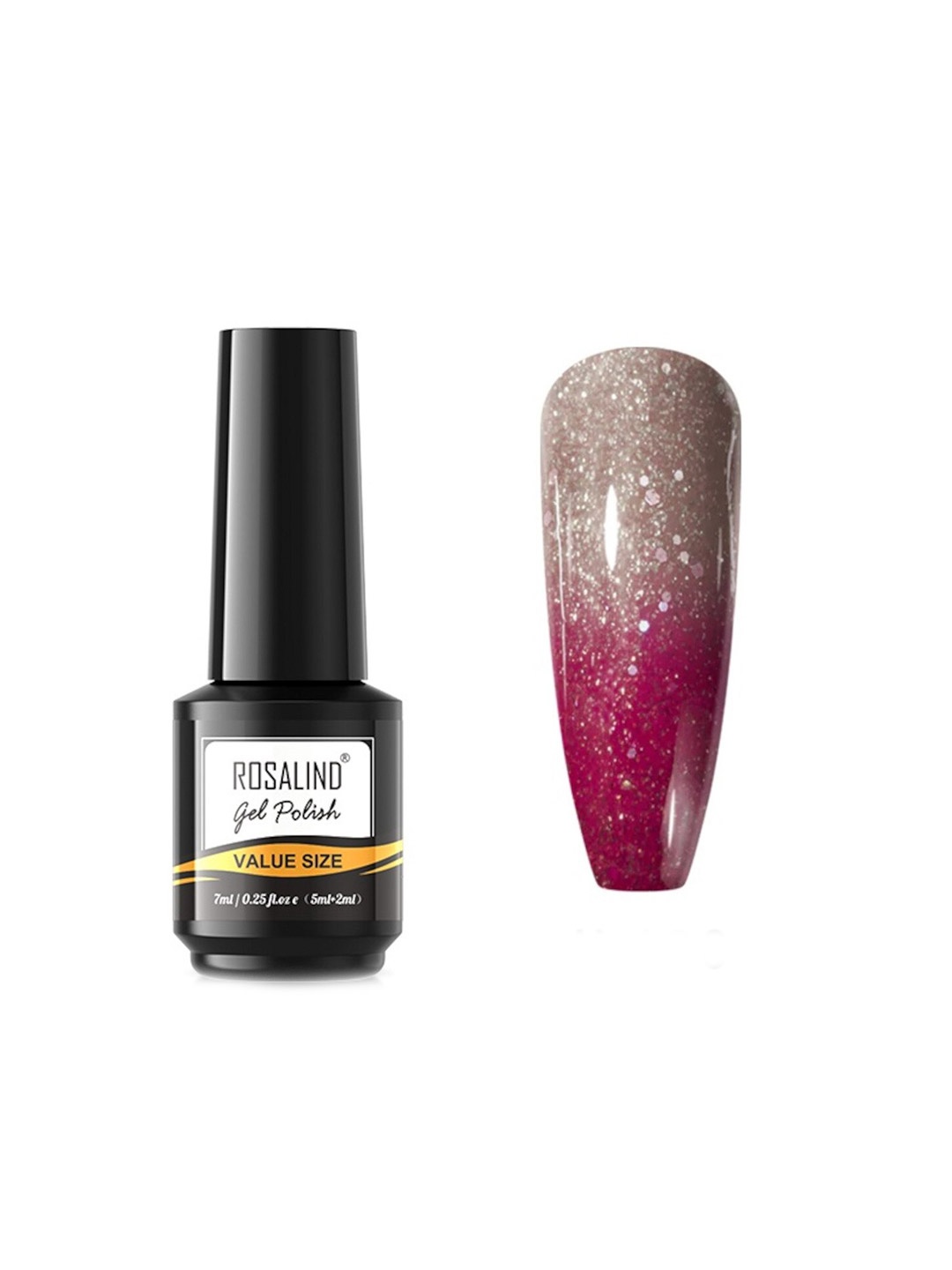 

ROSALIND Value Size Temperature Changing Series UV LED Gel Nail Polish - Shade JL126, Pink