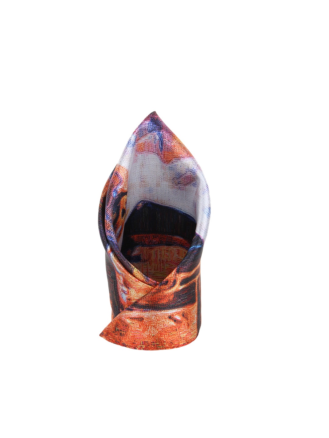 

Alvaro Castagnino Men Orange Printed Pocket Square